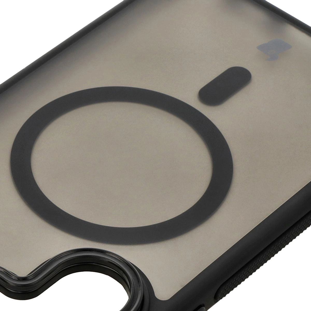 Etui Bizon Eclipse z MagSafe i podstawką do Galaxy S24 Ultra Przydymione z czarną ramką