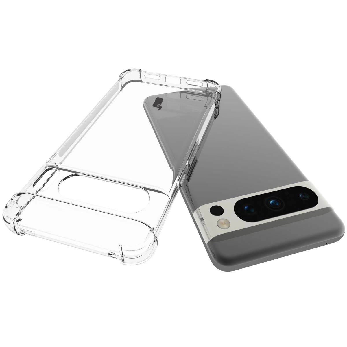Etui Bizon Elastyczne Salpa do Google Pixel 8 Pro Przezroczysty