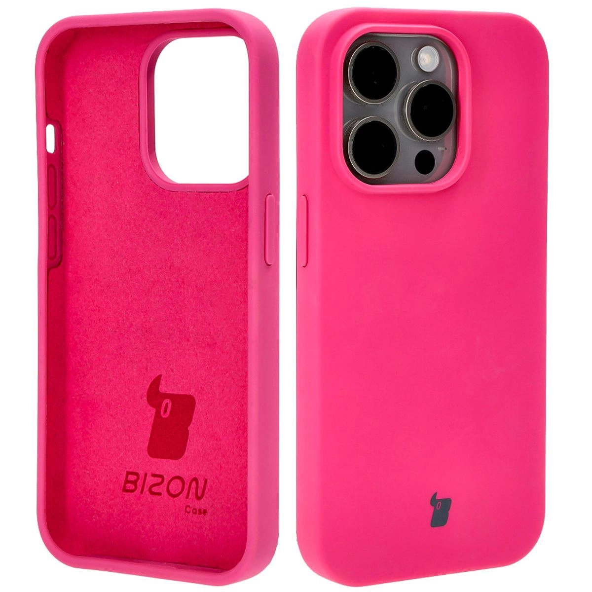 Etui Bizon Silikonowe Soft do iPhone 14 Pro Fuksja