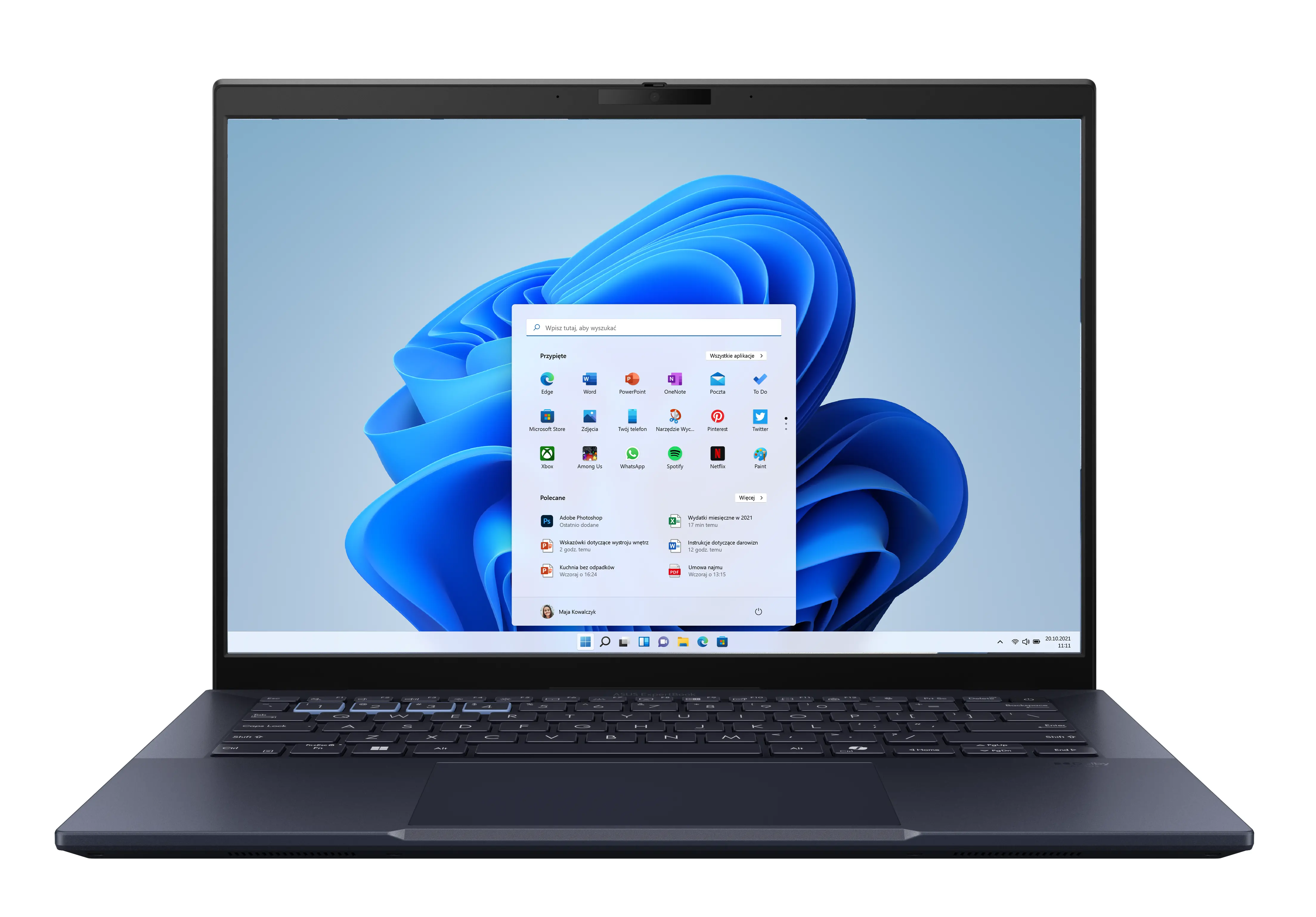 ASUS ExpertBook B5 B5404CMA-Q51095X 14" Ultra 5 125H 16GB RAM 512GB Dysk SSD Win11 Pro Czarny Funkcje AI