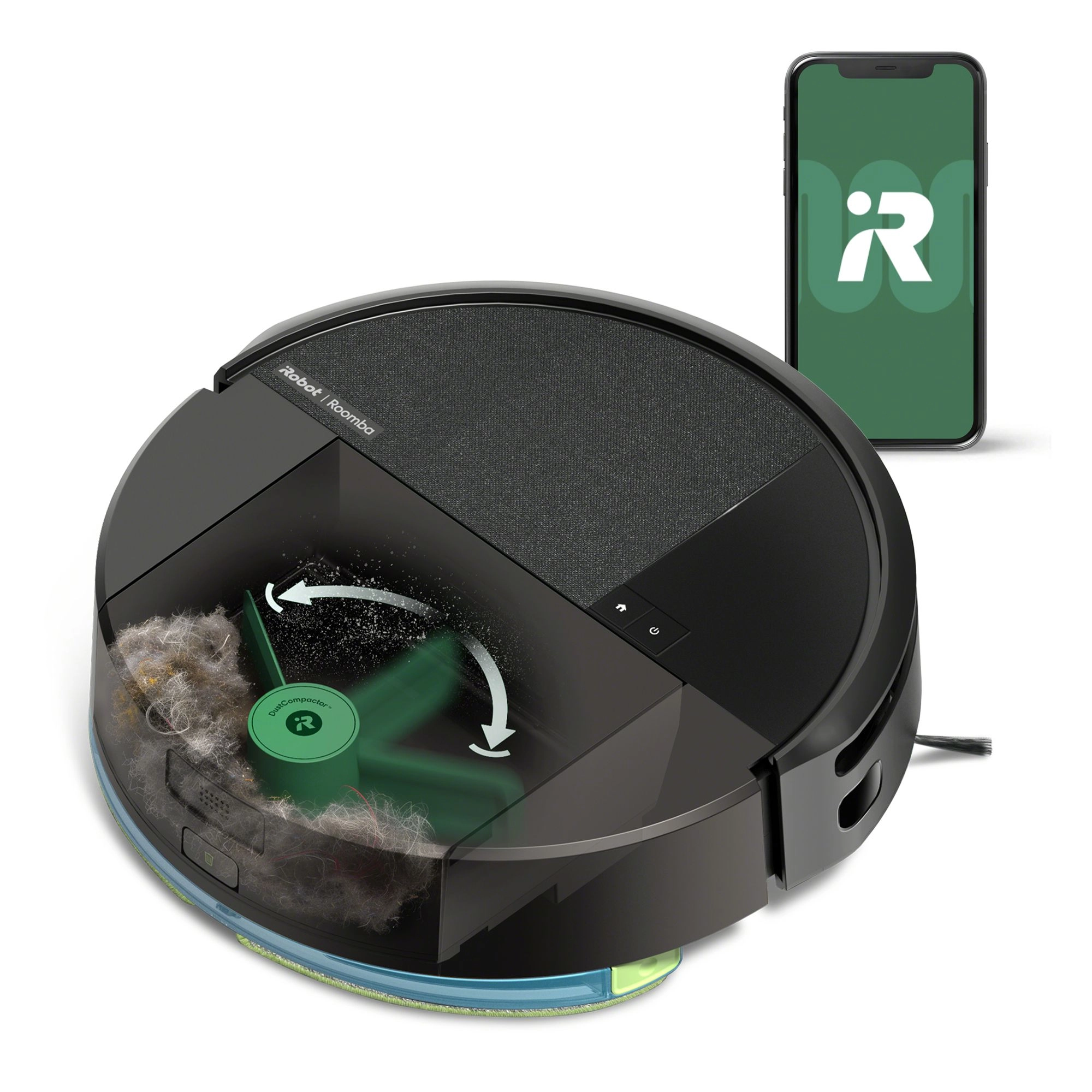 iRobot Roomba 205 DustCompactor Combo Funkcja mopowania Tworzenie mapy pomieszczenia 68dB Czarny