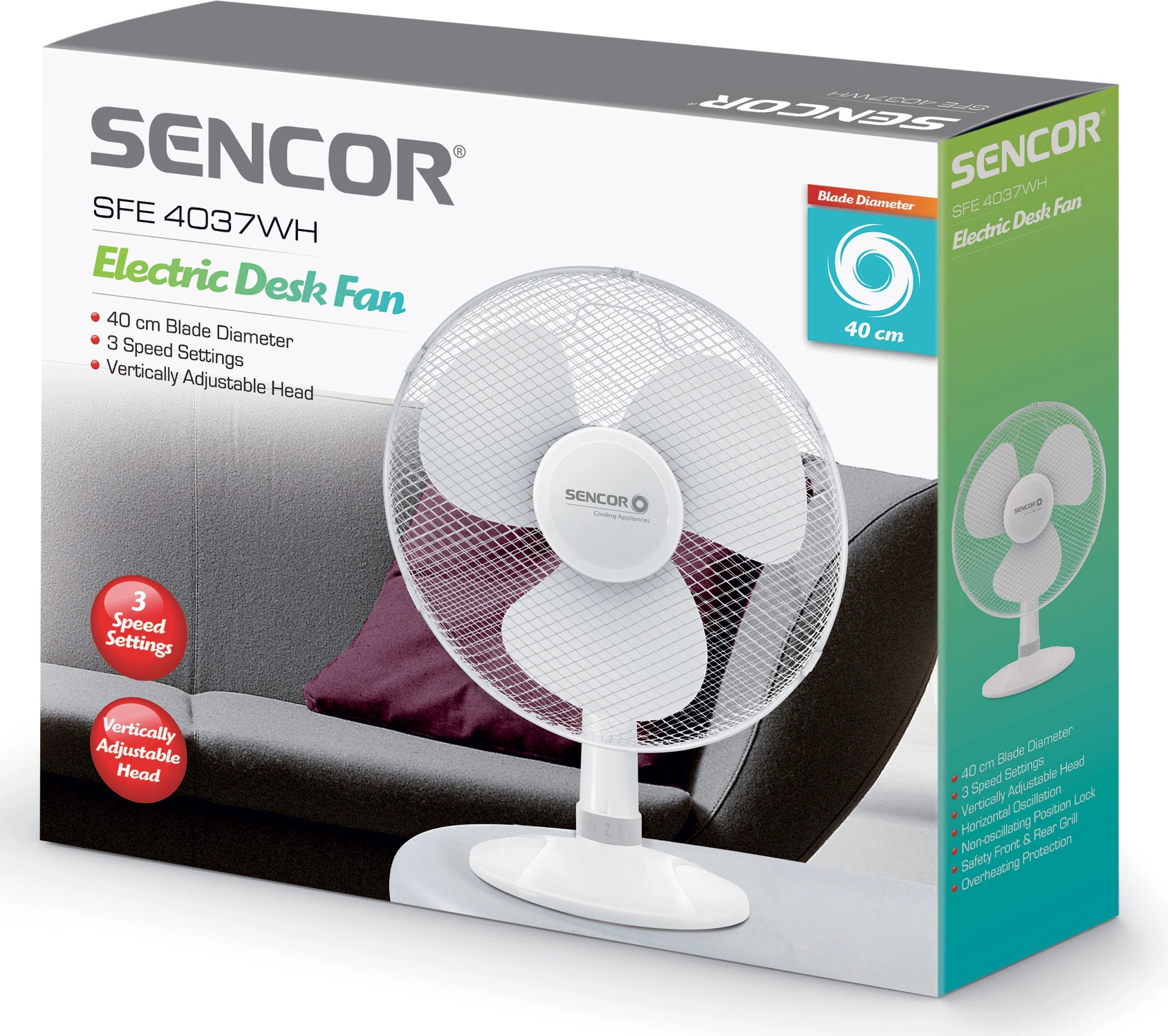 Wentylator Sencor SFE 4037WH-EUE3