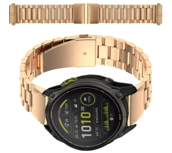 Bransoleta Bizon ze stali nierdzewnej Aura QuickFit 26mm Różowo-złoty