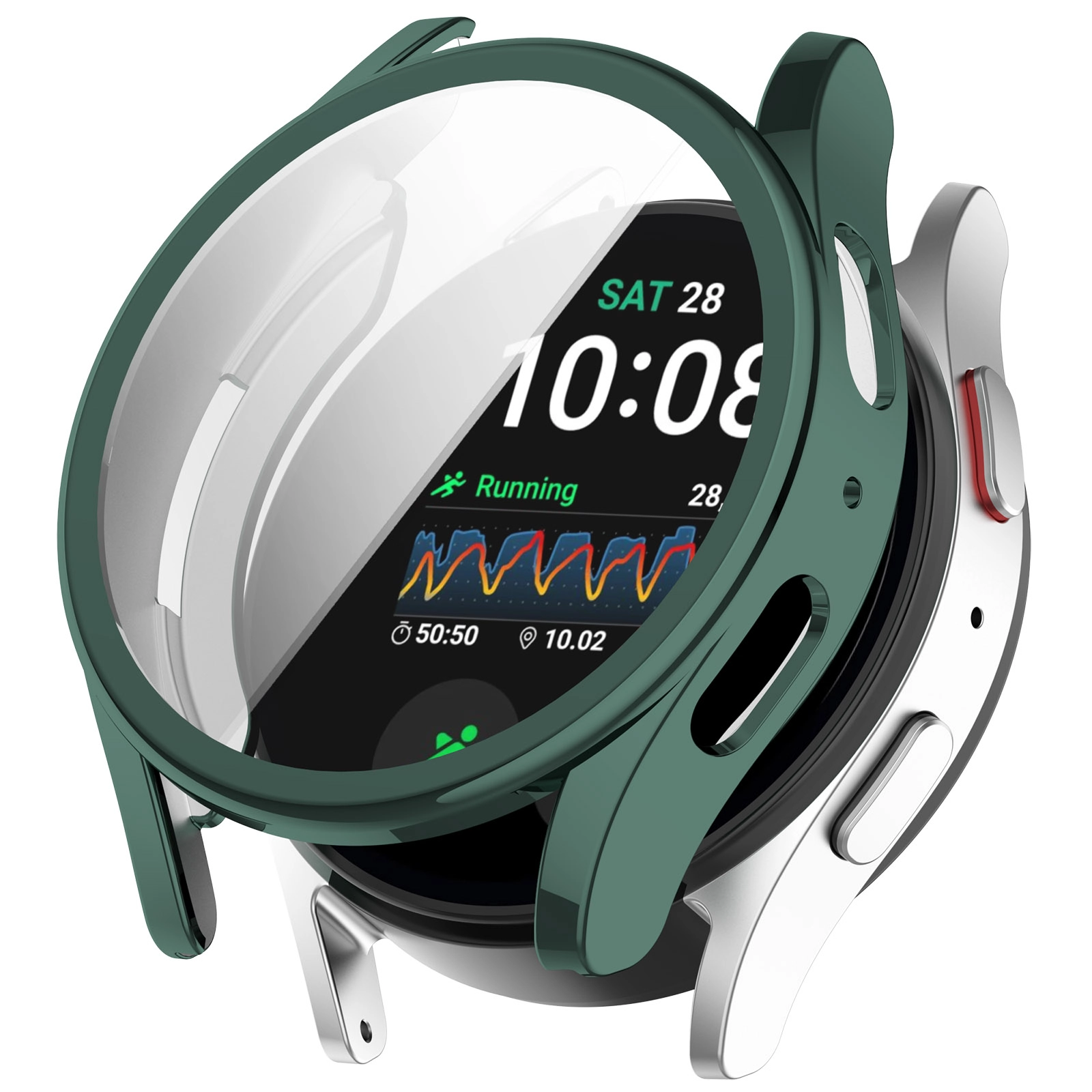 Nakładka na tarczę Bizon Felipe do Galaxy Watch 7 40mm Zielony