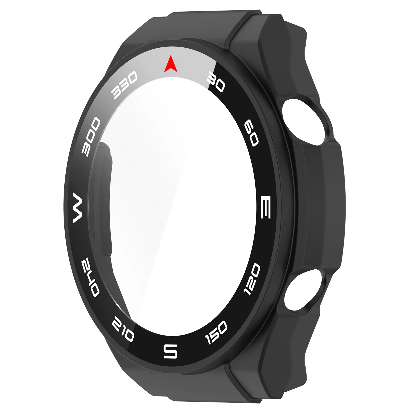 Nakładka na tarczę Bizon ze szkłem do Huawei Watch Ultimate Czarny