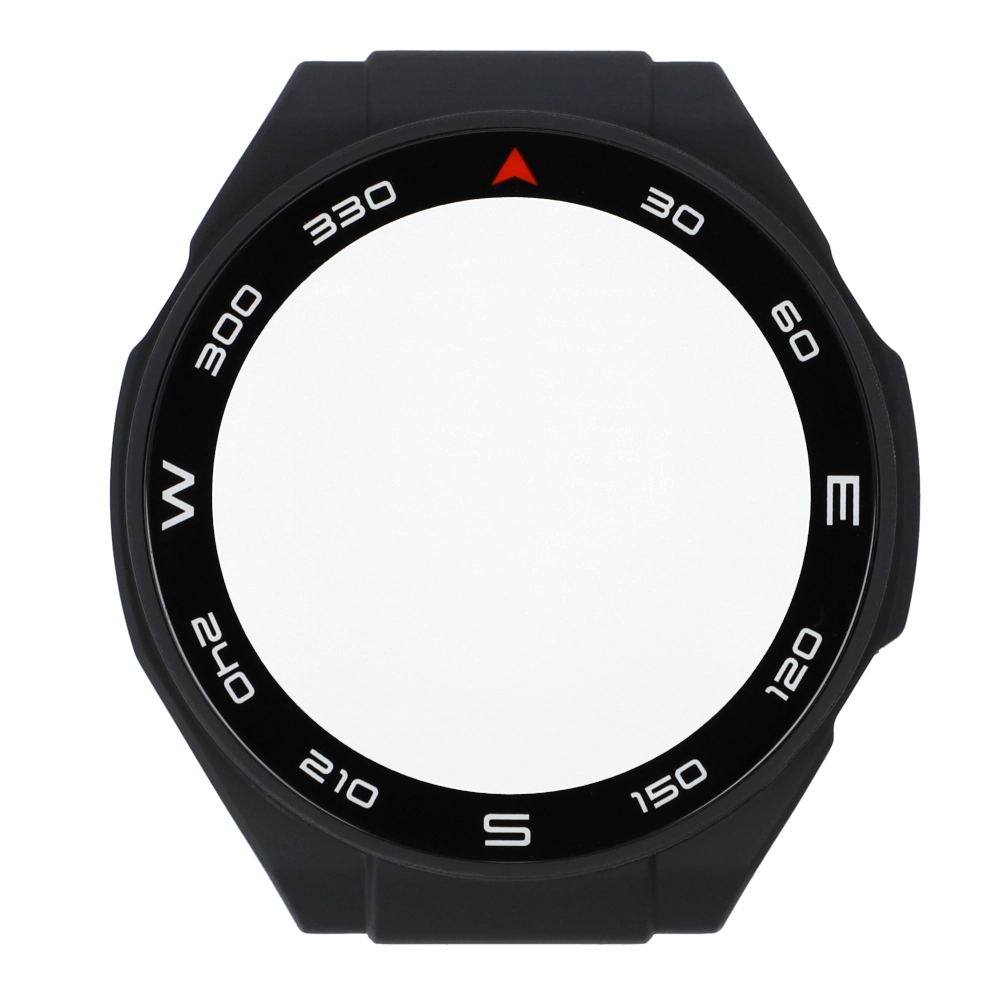 Nakładka na tarczę Bizon ze szkłem do Huawei Watch Ultimate Czarny