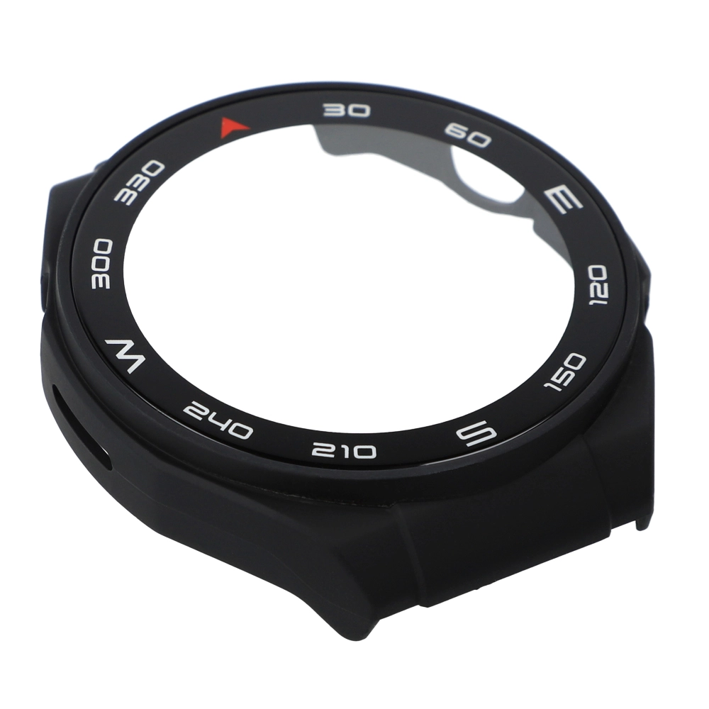 Nakładka na tarczę Bizon ze szkłem do Huawei Watch Ultimate Czarny