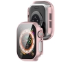 Nakładka na tarczę Bizon ze szkłem do Apple Watch 10 42mm Jasno-różowy