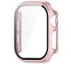 Nakładka na tarczę Bizon ze szkłem do Apple Watch 10 42mm Jasno-różowy