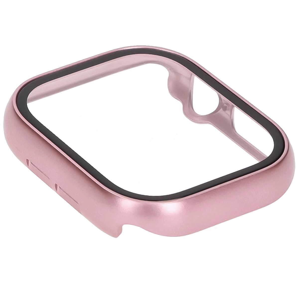 Nakładka na tarczę Bizon ze szkłem do Apple Watch 10 42mm Jasno-różowy