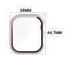 Nakładka na tarczę Bizon ze szkłem do Apple Watch 10 42mm Jasno-różowy