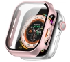 Nakładka na tarczę Bizon ze szkłem do Apple Watch 10 42mm Jasno-różowy