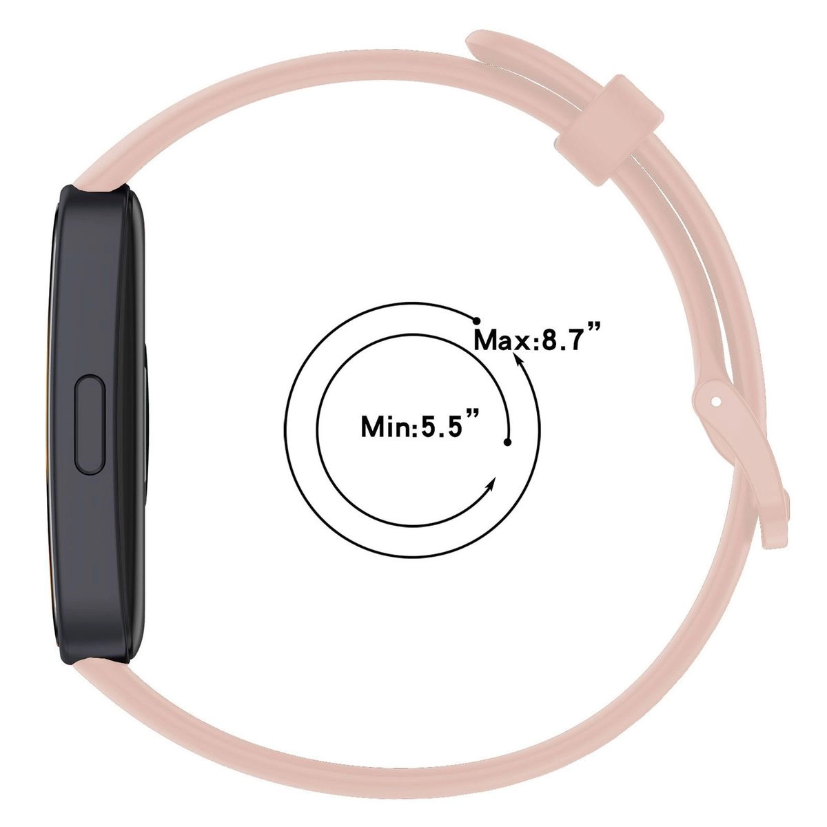 Pasek Bizon Strap Watch Silicone do Huawei Band 9 / Band 8 Różowy