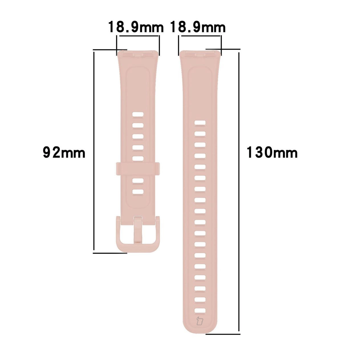 Pasek Bizon Strap Watch Silicone do Huawei Band 9 / Band 8 Różowy