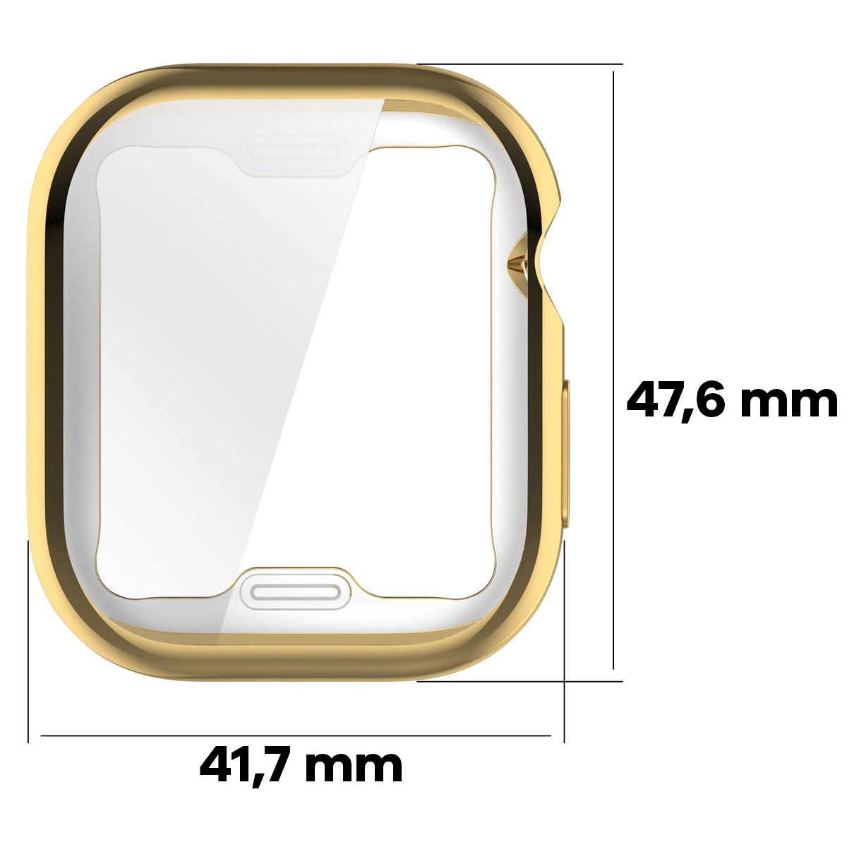 Nakładka na tarczę Bizon Felipe do Apple Watch 10 46mm Złoty