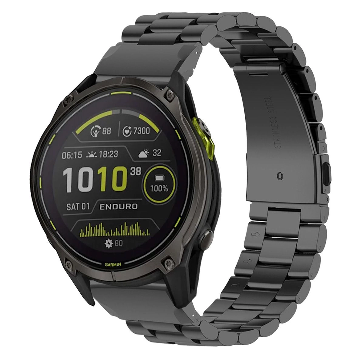 Bransoleta Bizon ze stali nierdzewnej Aura QuickFit 26mm Czarny
