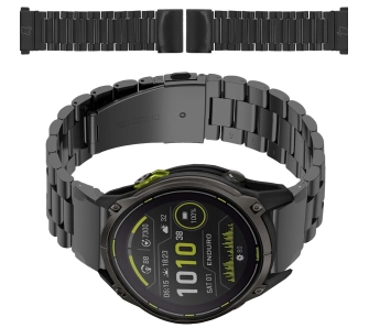 Bransoleta Bizon ze stali nierdzewnej Aura QuickFit 26mm Czarny