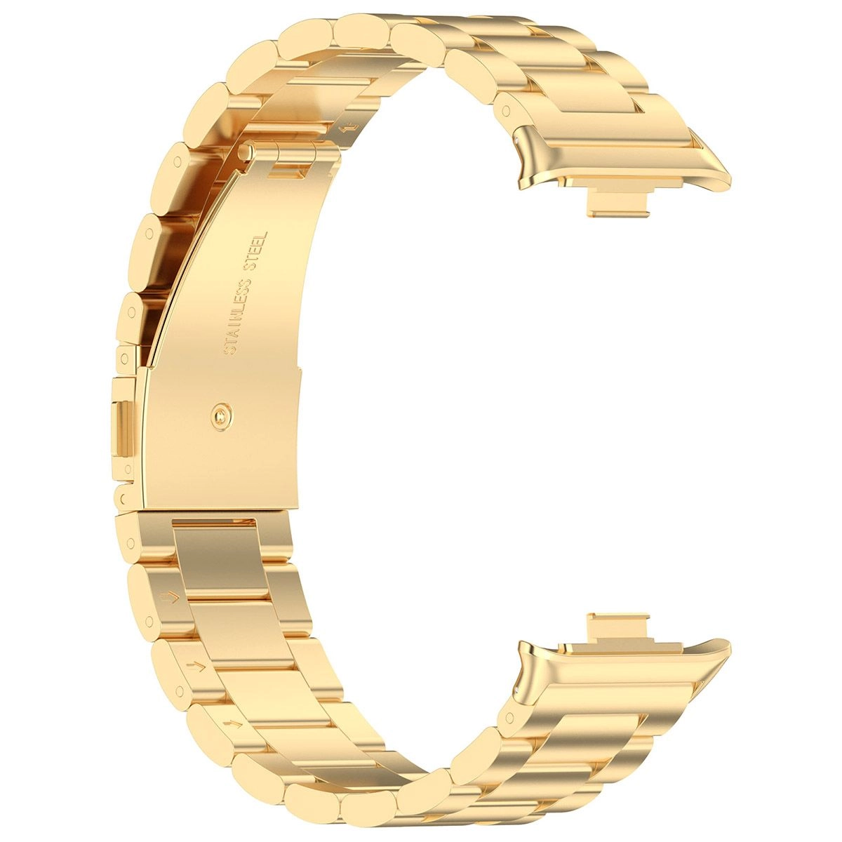 Bransoleta Bizon ze stali nierdzewnej Aura do Xiaomi Smart Band 9 Pro/8 Pro / Redmi Watch 5/4 Złoty