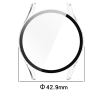 Nakładka na tarczę Bizon ze szkłem do Galaxy Watch 7 40mm Przezroczysty