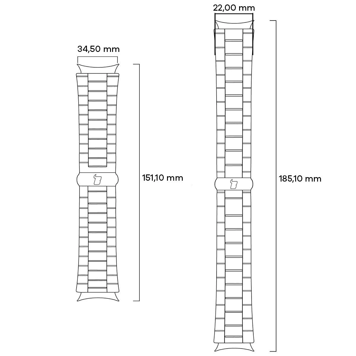 Bransoleta Bizon ze stali nierdzewnej Aura do Apple Watch 49/46/45/44/42mm Czarny
