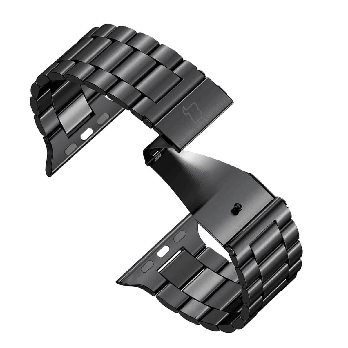 Bransoleta Bizon ze stali nierdzewnej Aura do Apple Watch 49/46/45/44/42mm Czarny