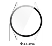 Nakładka na tarczę Bizon ze szkłem do Galaxy Watch 7 44mm Przezroczysty