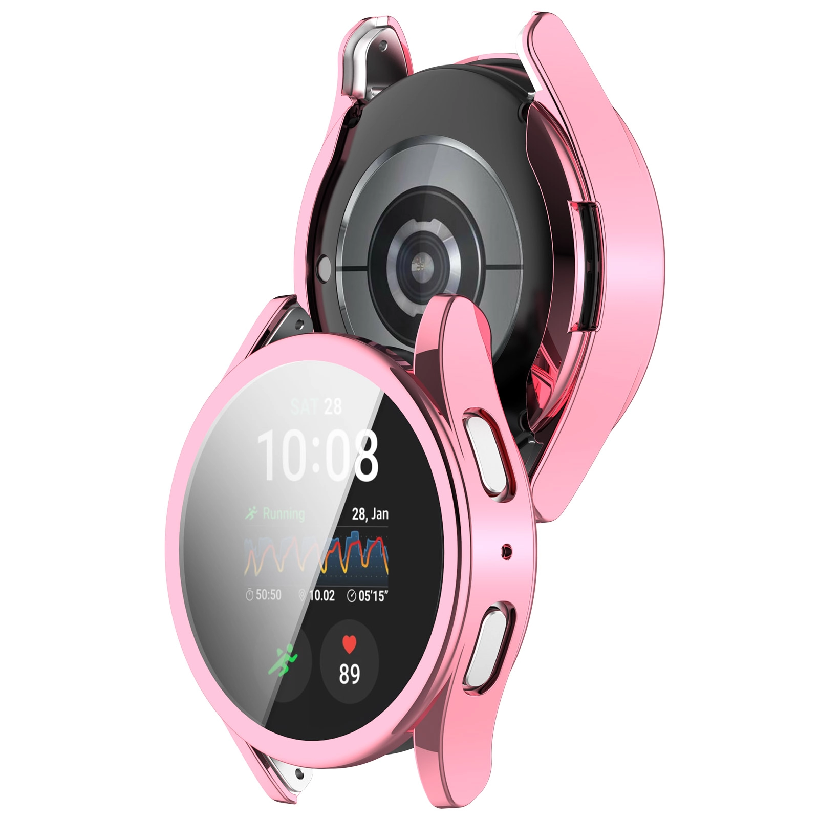Nakładka na tarczę Bizon Felipe do Galaxy Watch 7 40mm Różowy
