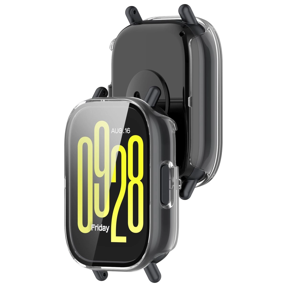 Nakładka na tarczę Bizon ze szkłem do Xiaomi Redmi Watch 5 Active Przezroczysty