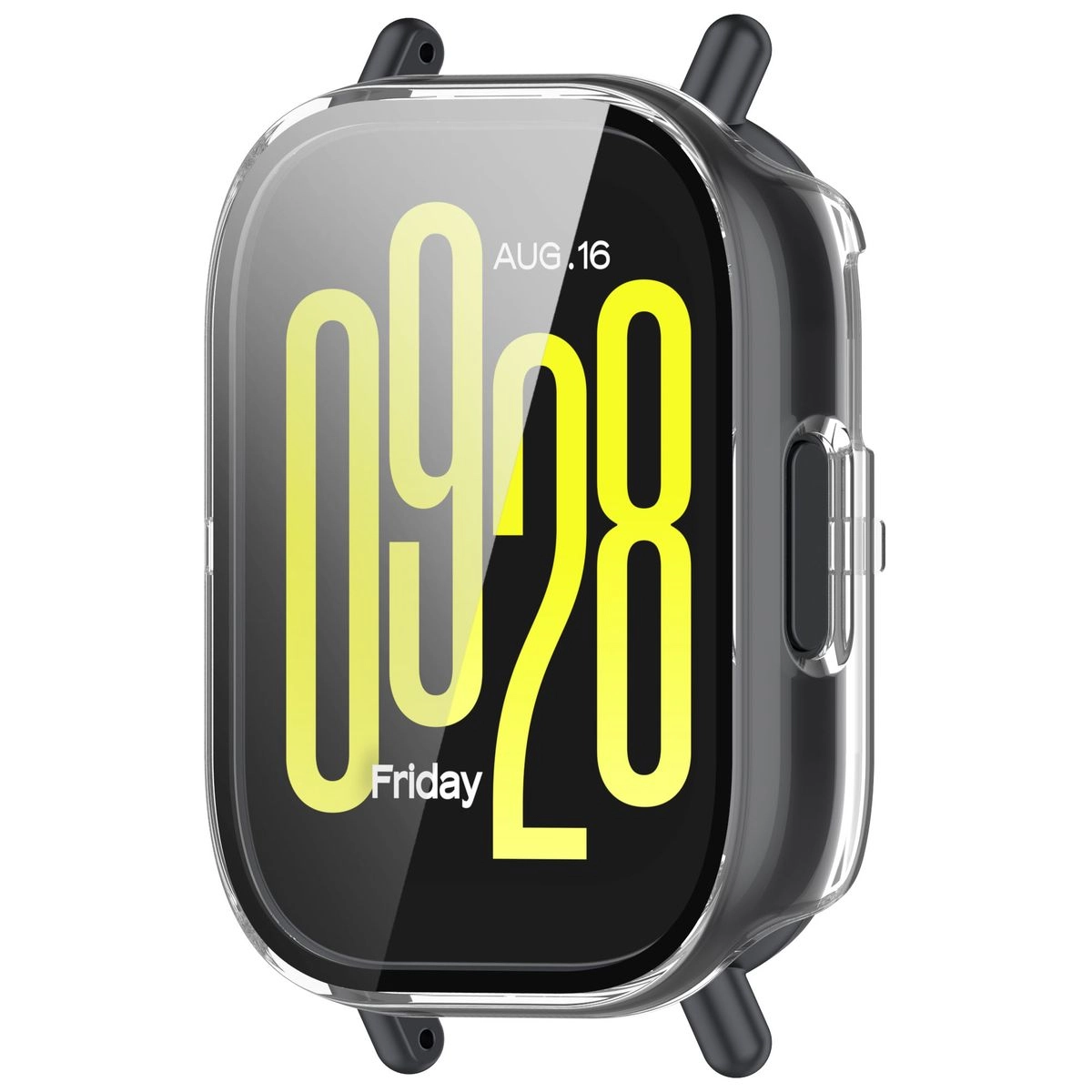 Nakładka na tarczę Bizon ze szkłem do Xiaomi Redmi Watch 5 Active Przezroczysty