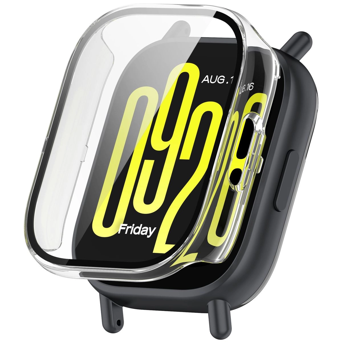 Nakładka na tarczę Bizon ze szkłem do Xiaomi Redmi Watch 5 Active Przezroczysty