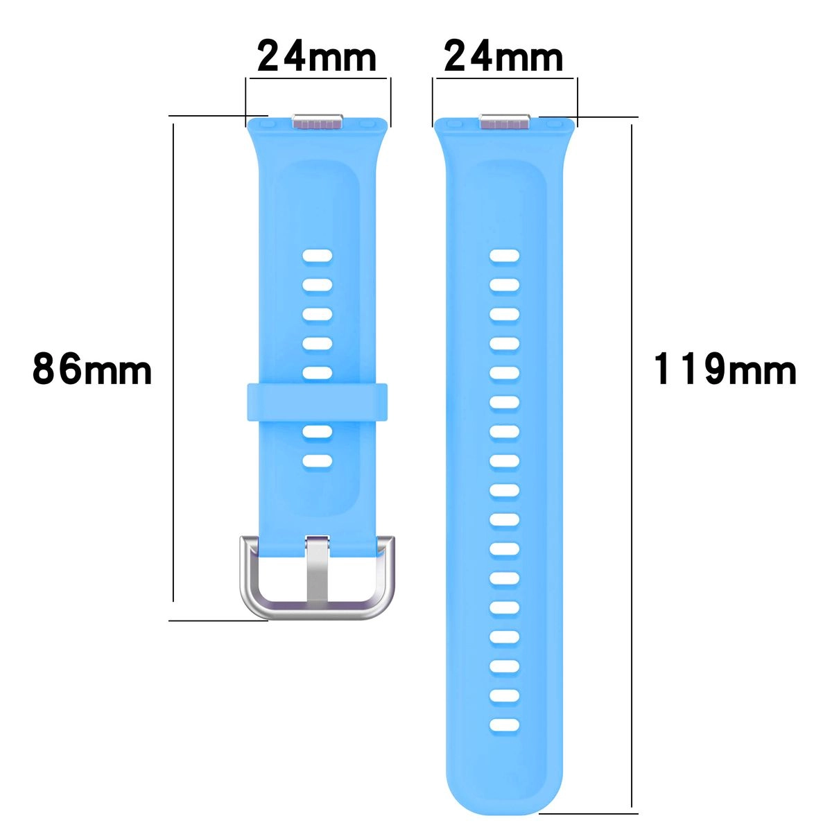 Pasek Bizon Strap Watch Silicone Pro SR do Huawei Watch Fit 3 Błękitny