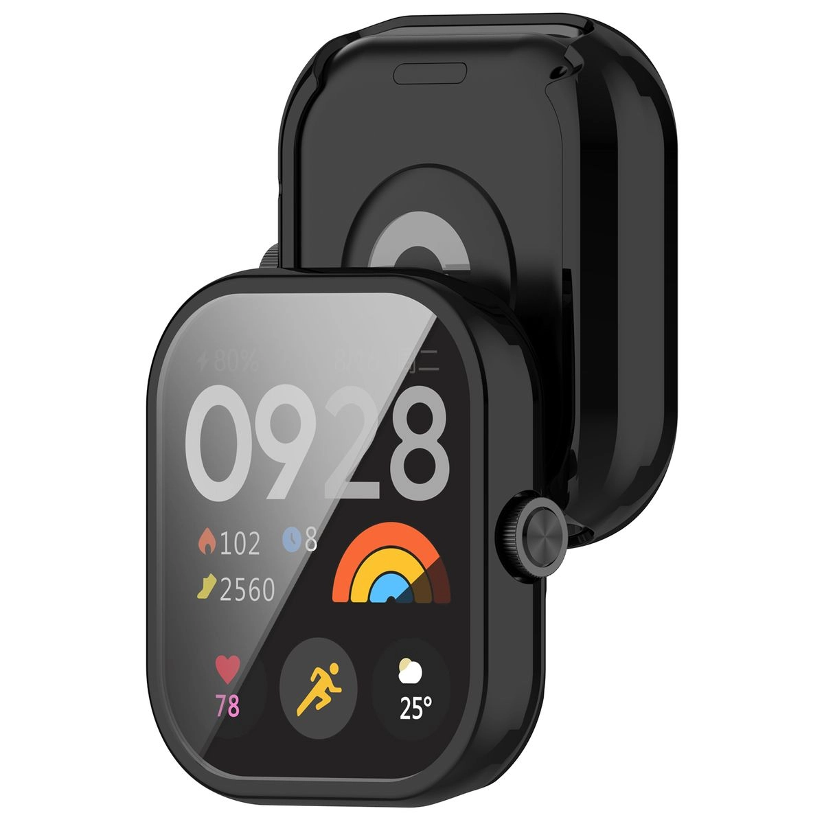 Nakładka na tarczę Bizon Felipe do Xiaomi Redmi Watch 4 Czarny
