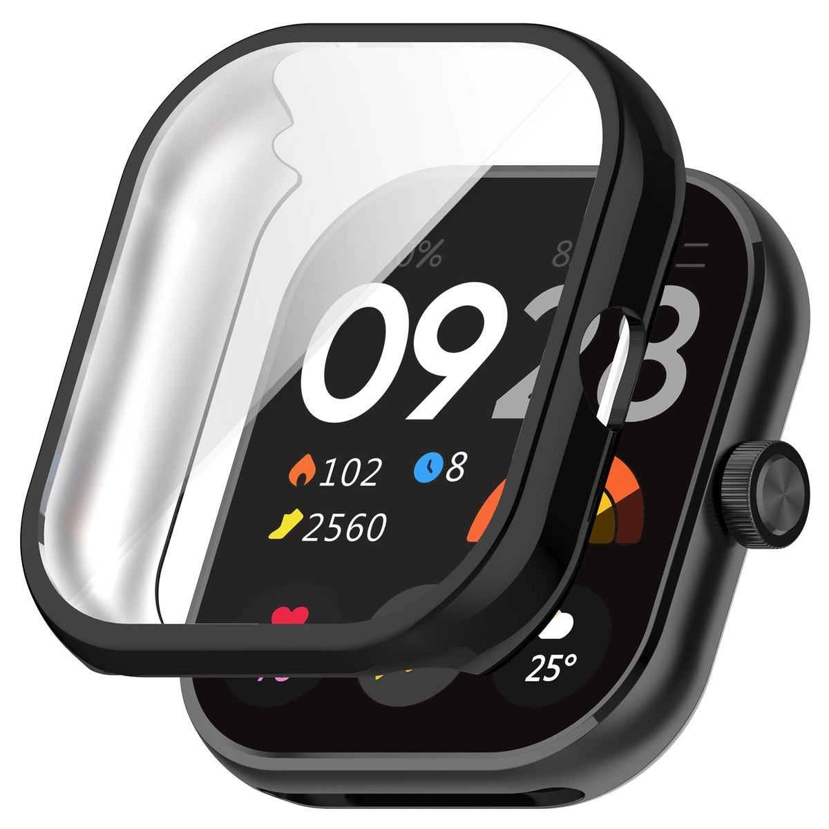 Nakładka na tarczę Bizon Felipe do Xiaomi Redmi Watch 4 Czarny