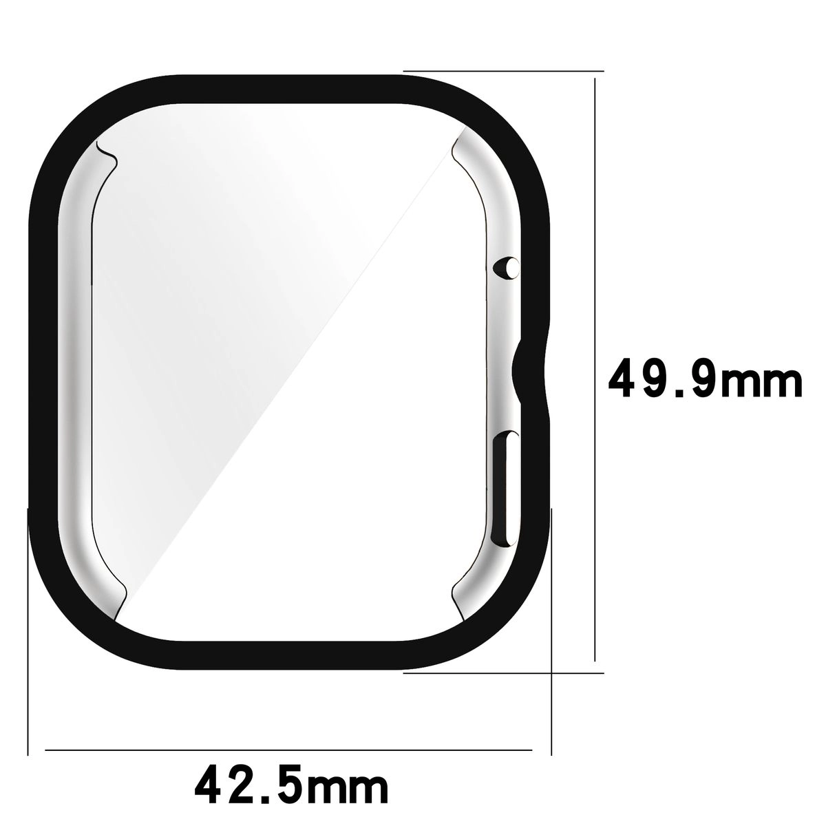 Nakładka na tarczę Bizon Felipe do Xiaomi Redmi Watch 4 Czarny