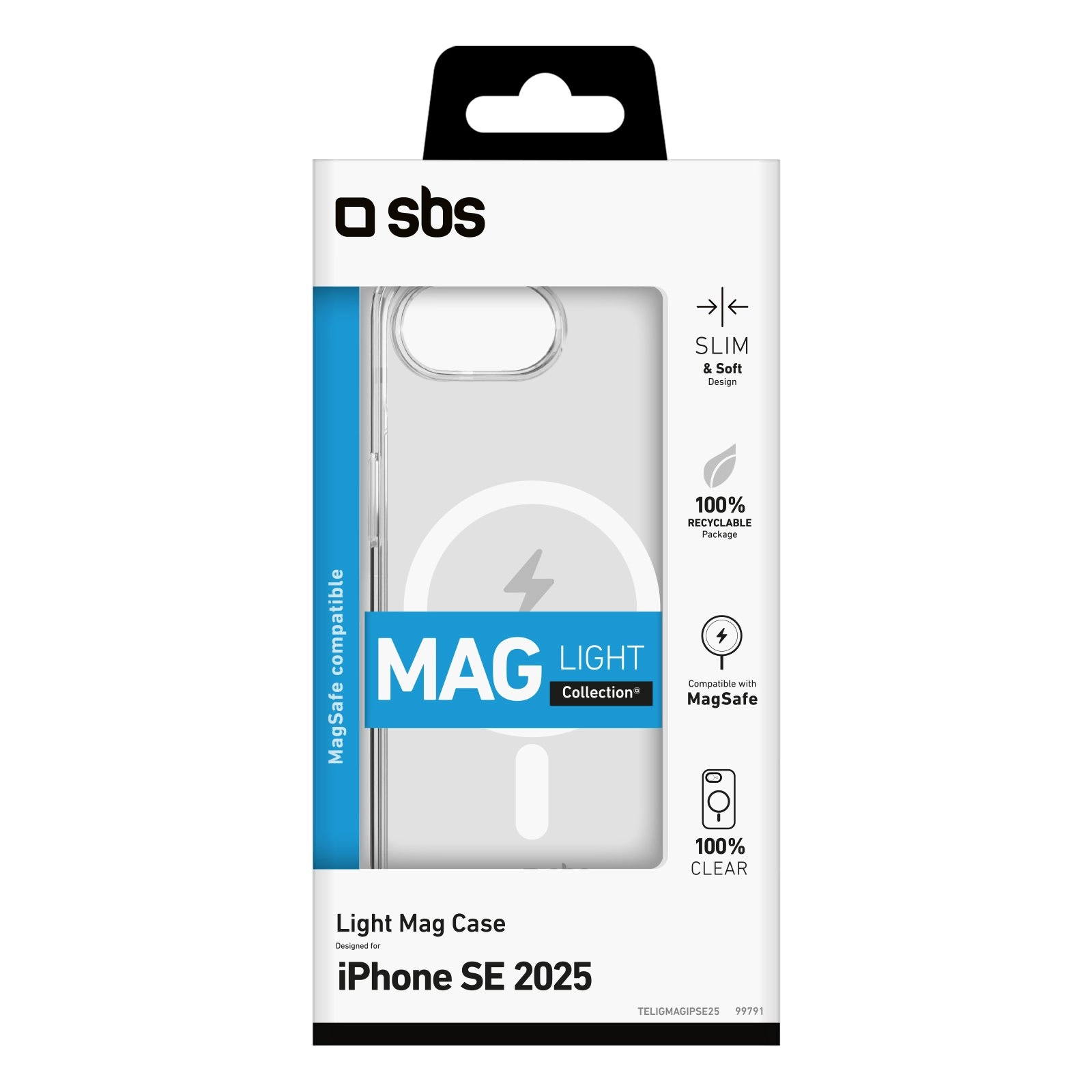 Etui SBS Light Mag do iPhone 16e Przezroczysty