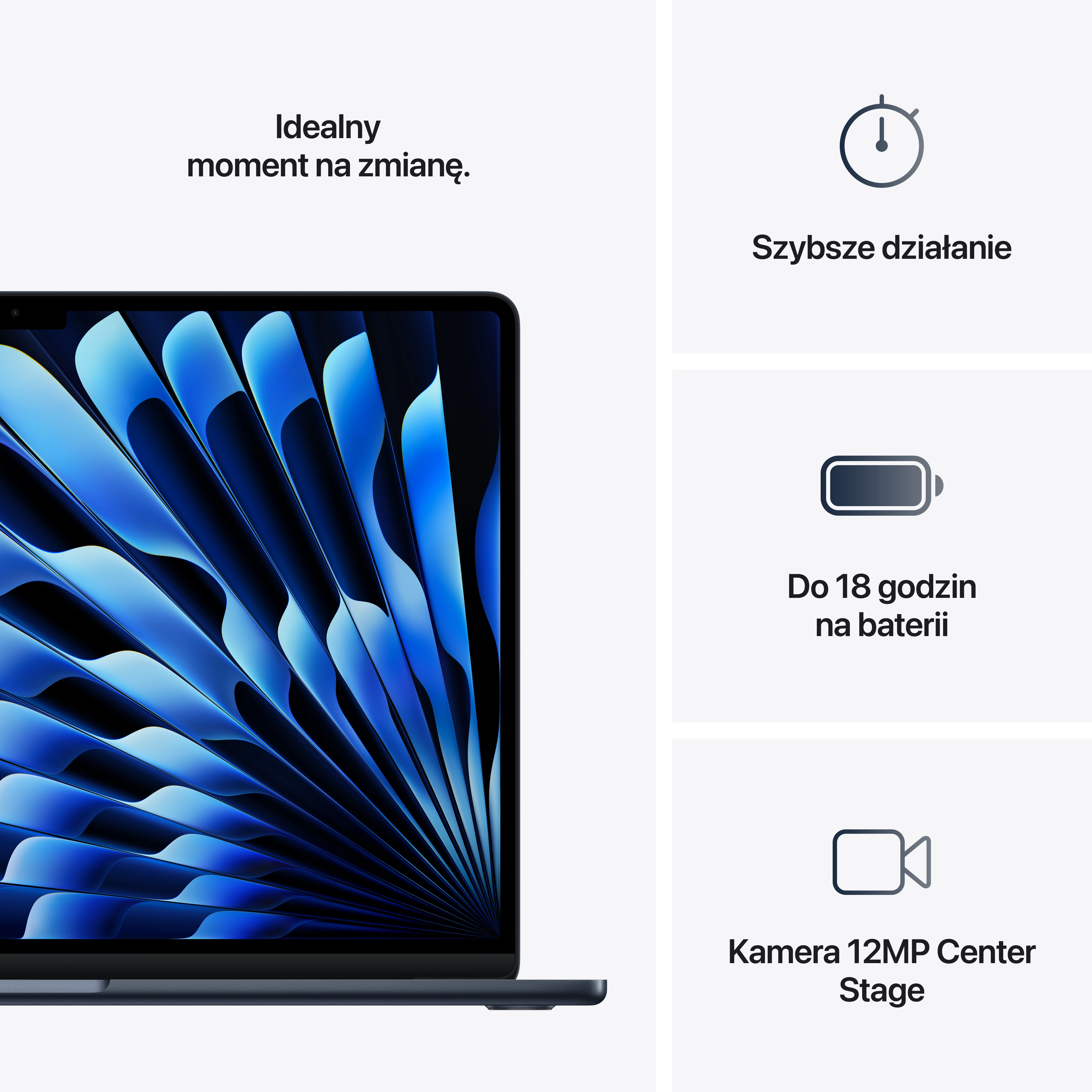 Apple MacBook Air 2025 15,3" M4 16GB RAM 512GB Dysk macOS Północ