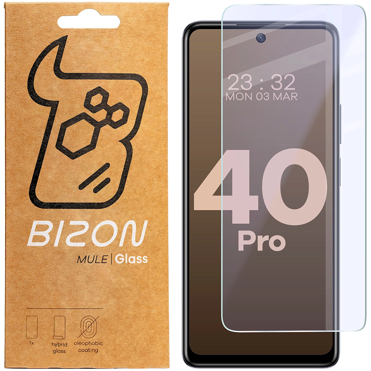 Szkło hybrydowe Bizon elastyczne Mule do Infinix Hot 40 Pro