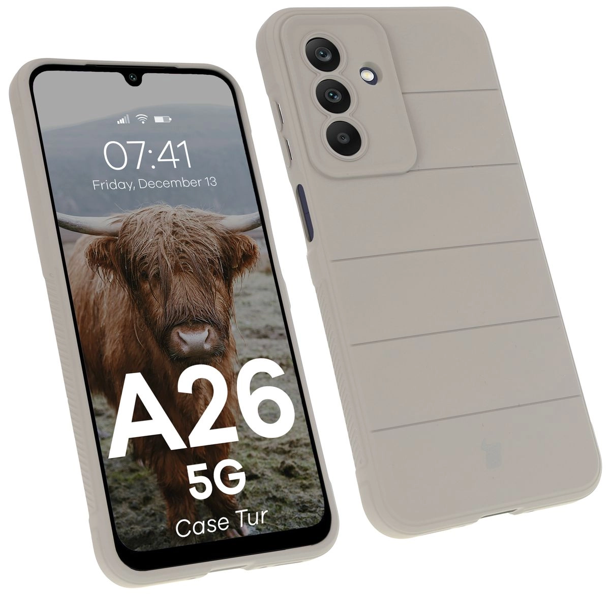 Etui Bizon Tur do Galaxy A26 5G Jasnoszary