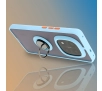 Etui Bizon z uchwytem na palec Hybrid Ring do Xiaomi Redmi Note 14 Pro Plus 5G Przydymione z jasnoniebieską ramką