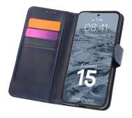 Bizon z klapką Pocket do Xiaomi 15 Granatowy