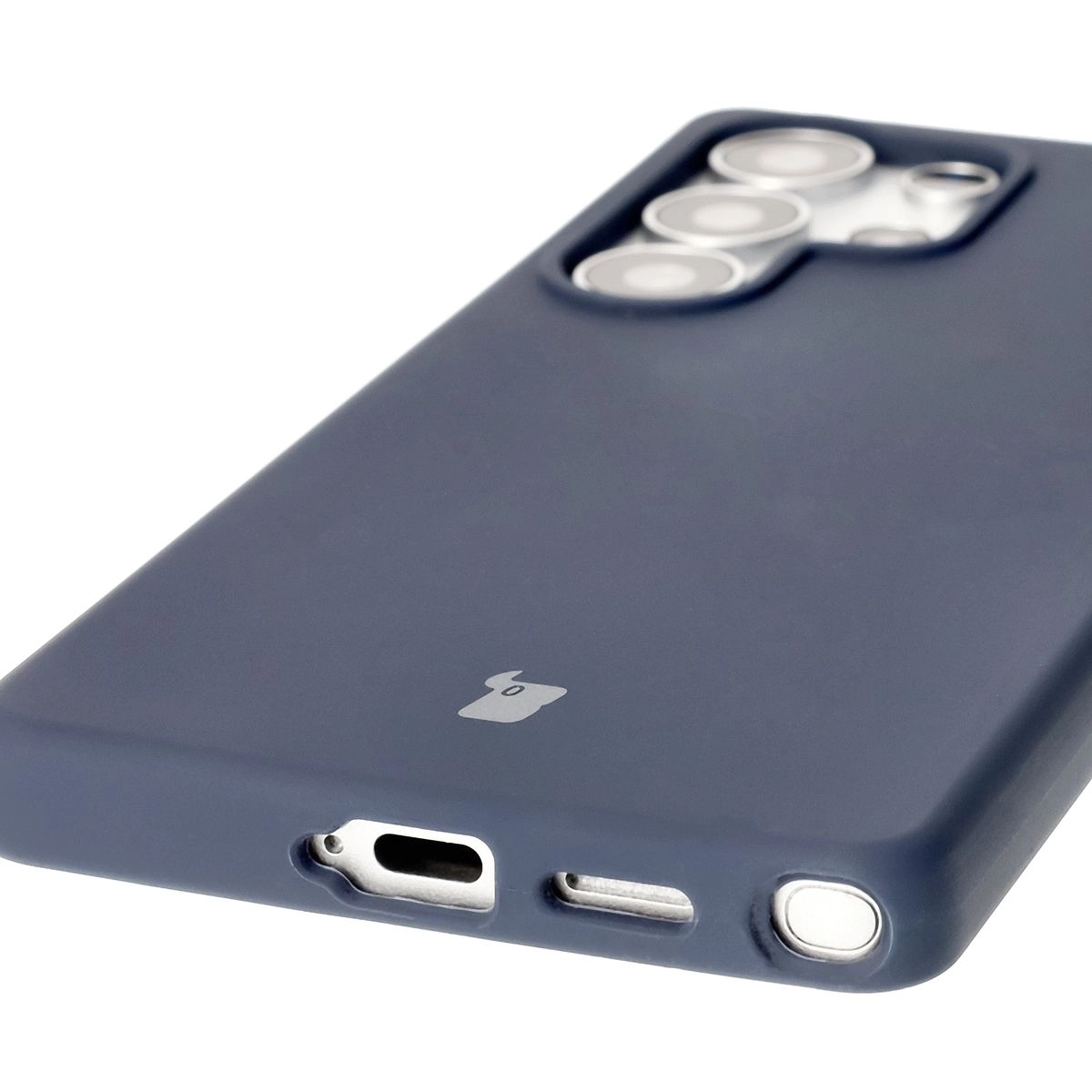 Etui Bizon Silikonowe Soft do Galaxy S25 Ultra Ciemno-niebieski