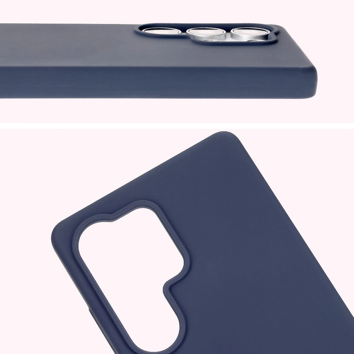 Etui Bizon Silikonowe Soft do Galaxy S25 Ultra Ciemno-niebieski