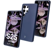 Bizon Silikonowe Soft do Galaxy S25 Ultra Ciemno-niebieski