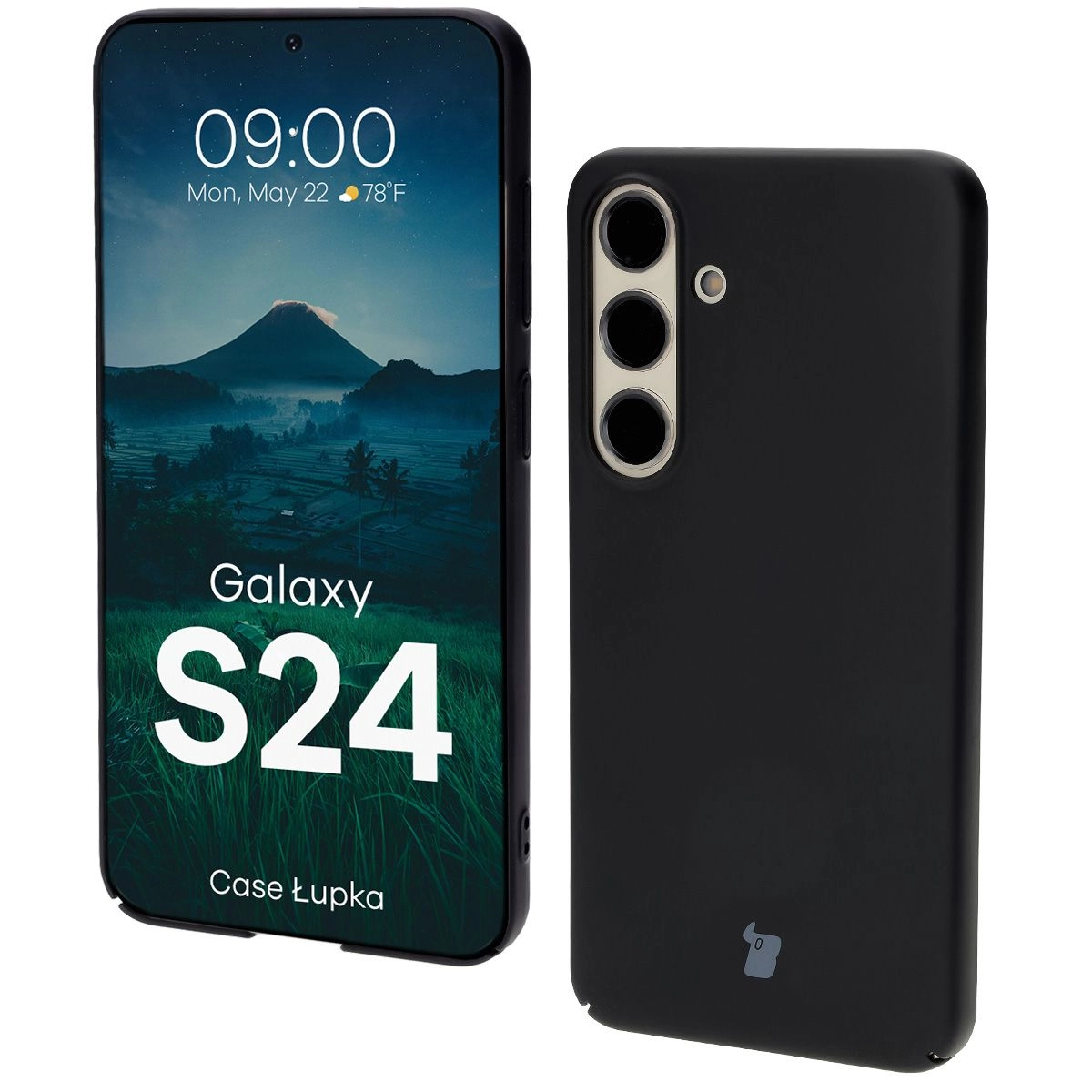 Etui Bizon Łupka do Galaxy S24 Czarny