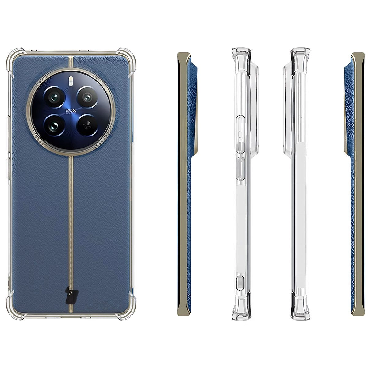 Etui Bizon Elastyczne Salpa do Realme 12 Pro/12 Pro+ Przezroczysty