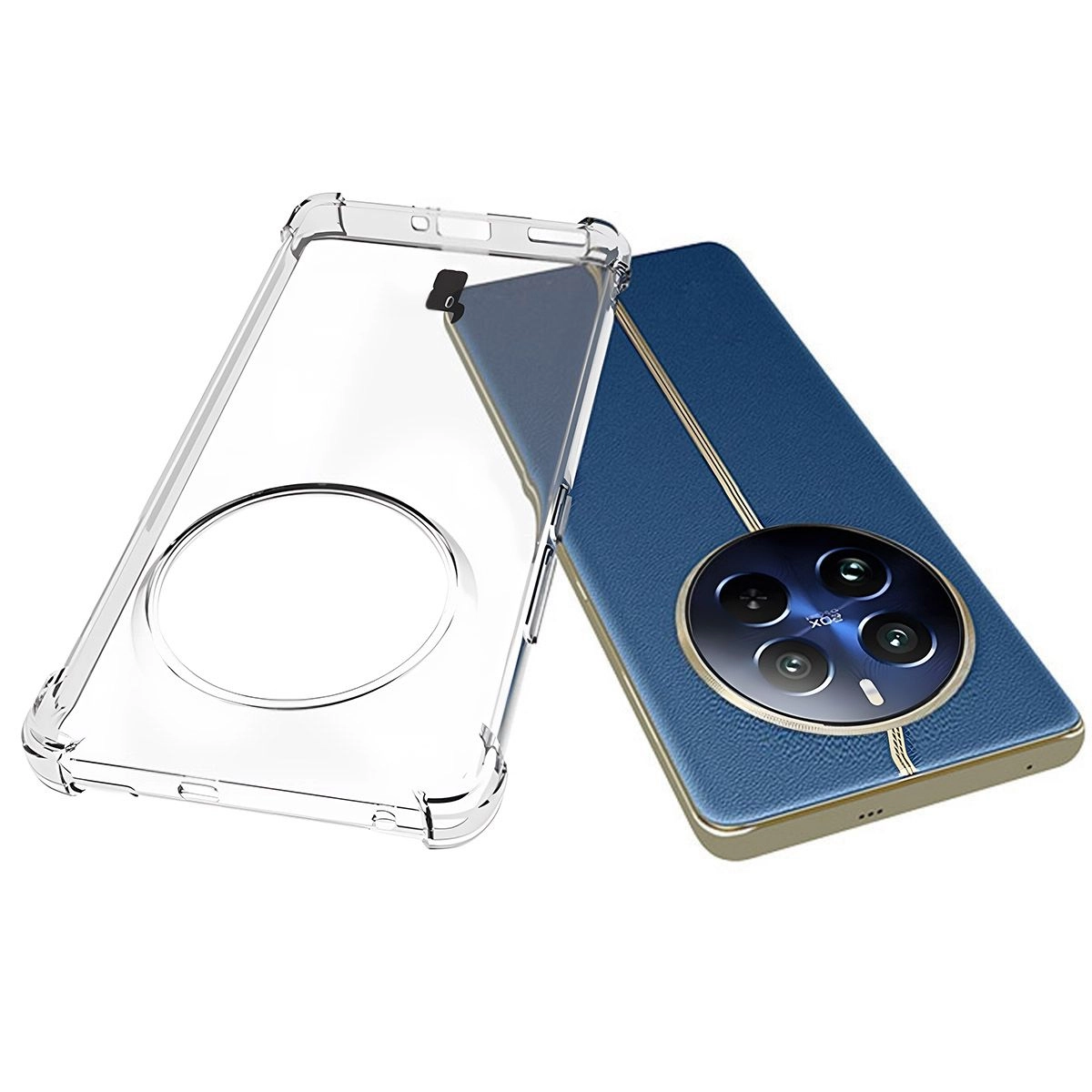 Etui Bizon Elastyczne Salpa do Realme 12 Pro/12 Pro+ Przezroczysty