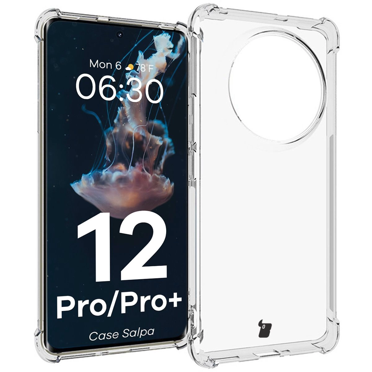 Etui Bizon Elastyczne Salpa do Realme 12 Pro/12 Pro+ Przezroczysty