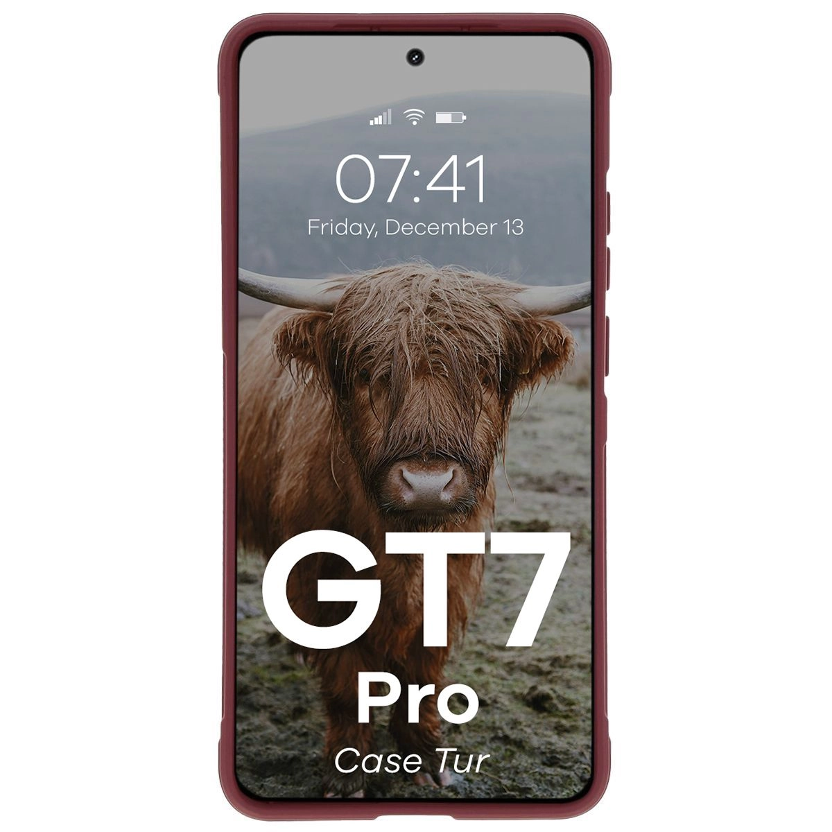 Etui Bizon Tur do Realme GT 7 Pro Ciemnofioletowy