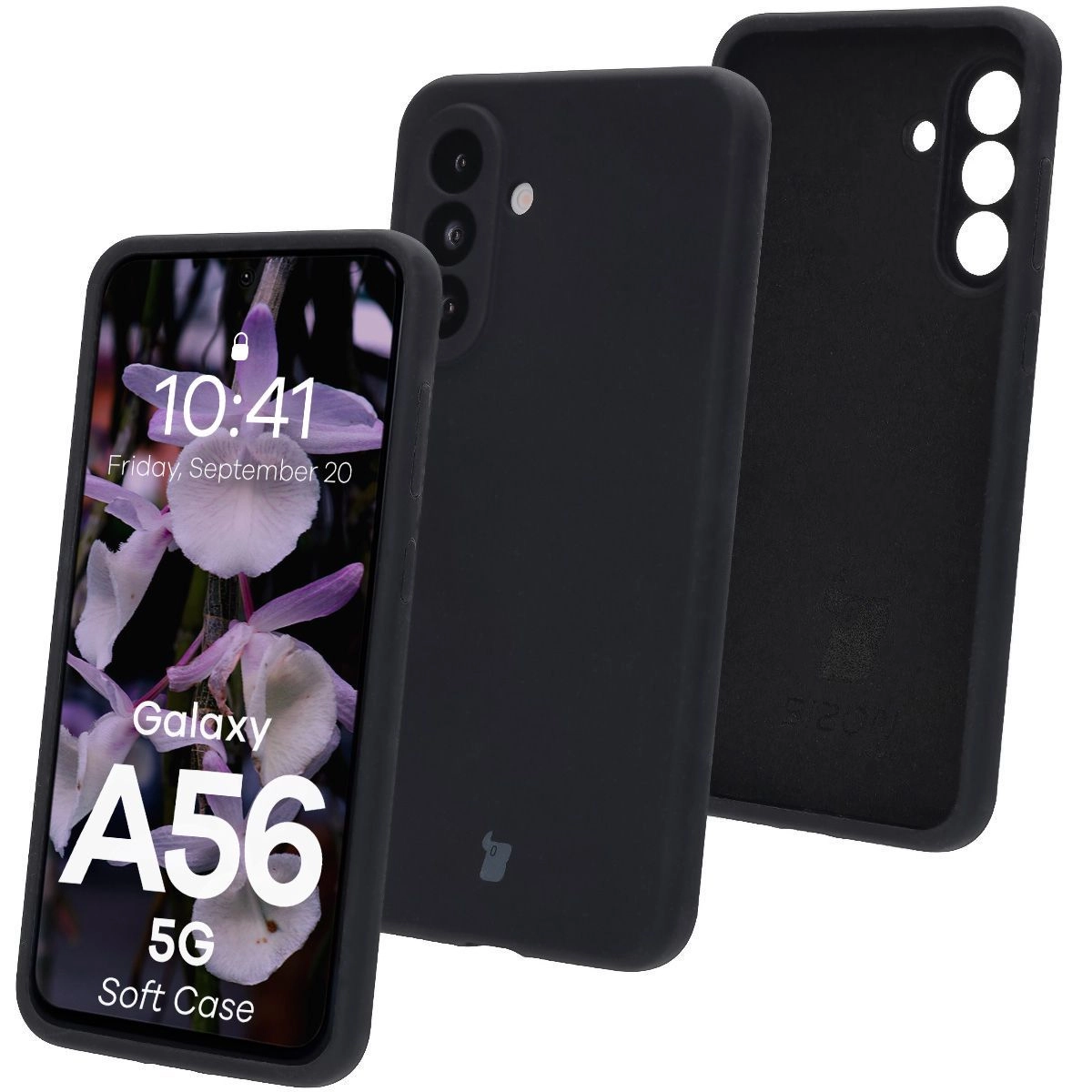 Etui Bizon Silikonowe Soft do Galaxy A56 5G Czarny