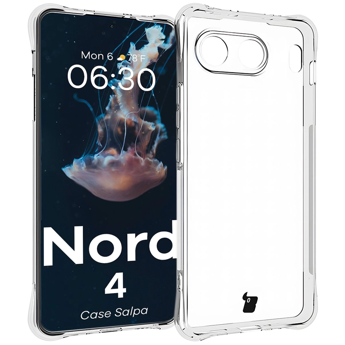 Etui Bizon Elastyczne Salpa do OnePlus Nord 4 Przezroczysty
